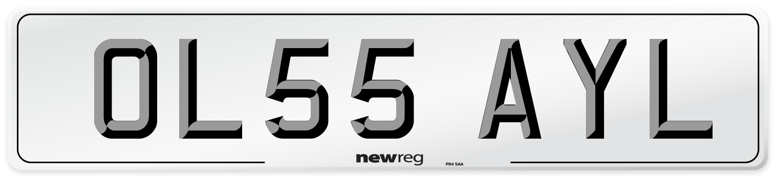 OL55 AYL Number Plate from New Reg